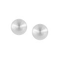 wholesale S925 Sterling Silver Geometric Brushed Textured Round Ball Stud Earrings for Women, Minimalist and Unique Matte Finish-0-9