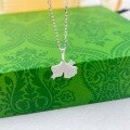 wholesale 999 Silver Fashionable and Luxurious Versatile Niche Design Advanced Collarbone Chain with Ginkgo Leaf and Inlaid Diamonds for Autumn-0-1