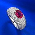 wholesale Metal material first, Moojing Jewelry Wish AliExpress new ruby 5*7 full diamond ring full inlay zirconia fashion simple ring-0-2