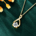 S925 Sterling Silver D Color Moissanite Geometric Minimalist Luxury Necklace Wholesale-0-2