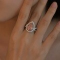 wholesale Platinum, 9-carat oval-shaped color-changing Padparadscha sapphire, 9*14, high-carbon diamond, ice flower cut ring, size 5-9-0-2