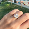 S925 Silver Clearance Square Zircon Ring, Free Shipping-0-1