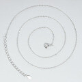 Sterling Silver Adjustable Spring Clasp Cross Chain Necklace-0-0