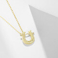 wholesale S925 Sterling Silver Women's Versatile High-End Niche Horseshoe Series Pendant Necklace, Drop Shipping Available-0-3