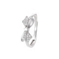 wholesale 925 Sterling Silver Bow Ring Women Small Design New Simple Adjustable Index Finger Ring Light Luxury High-End-0-4
