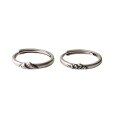 wholesale Antique Silver Metal Cross-Border Hit "Ocean Vows and Mountain Pledges" Couple Rings, Vintage Minimalist Adjustable Unisex Weathered Gothic Style-0-4