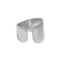 wholesale S925 Sterling Silver 648 Korean Version Ins Small and Unique Design Sense Minimalist Versatile Irregular Textured Open Ring for Women-0-5