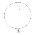 wholesale 925 Sterling Silver Women's Necklace with Small Flower Pendant Short Choker Collarbone Chain Korean Japanese Fashion Accessories Silver Jewelry Seeking Agents-0-4