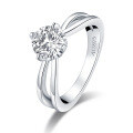 S925 Sterling Silver Square Zircon Ring, Cross-border Supply, Flashy & Minimalist Style-0-22