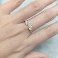 wholesale S925 Sterling Silver Peacock Feather Moissanite Ring Water Drop Golden Dawn Series Ring, Small and Exquisite High-End Silver Jewelry-0-3