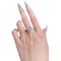 wholesale S925 Silver New Style High Carbon Diamond Ice-Cut 10*10mm Ring Band Fashion Commute Essential European-American Style-0-4