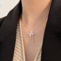 wholesale S925 Sterling Silver Korean New Bow Necklace for Women, Summer Versatile Minimalist Collarbone Chain-0-0