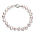 S925 Sterling Silver Simple Natural Freshwater Pearl Bracelet for Women-0-22