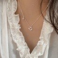wholesale 925 Sterling Silver Women's Whale Necklace, Creative Forest-Style, Delicate and Minimalist, Luxury Trendy Collarbone Chain-0-2