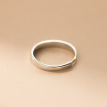 wholesale S925 Sterling Silver Fresh and Sweet Ins Style Peace and Joy Frosted Brushed Couple Ring R02834-0-4