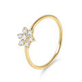 wholesale S925 Sterling Gold Plated Moissanite Flower Ring, Fade-Resistant and Stylish Small Ring-0-2
