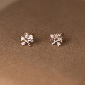 wholesale S925 Sterling Silver Exquisite Minimalist Advanced Korean-style Cute Delicate Design Branch Inlaid with Diamond Earrings G3739-0-0