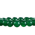 S925 Silver Green Chalcedony 10MM Buddha Bead Ruyi Necklace-0-3