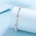 wholesale S925 Sterling Silver Moissanite Bracelet, Simple Yet Not Boring, Versatile for Daily Wear, Personalized Style, Perfect Gift for Girlfriend on Holidays-0-1