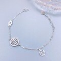 wholesale S925 Sterling Silver Diamond-Encrusted "Fortune Arrives" Starry Glow Bracelet, Minimalist and Niche, Versatile Gift for Best Friend for Good Fortune-0-0