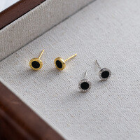 wholesale S925 Sterling Silver Premium Fashionable Personalized Circle Roman Numeral Earrings Korean Style Ear Accessories for Women M05357-Gold 925 silver