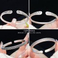 wholesale 9999 Pure Silver "Ocean Oath and Mountain Pledge" Bracelet – Chinese Trend Style, New Chinese Retro, High-End Aesthetic, Openable Bangle-0-3