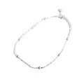 wholesale S925 Sterling Silver Minimalist Barrel Bead Ankle Chain Foot Jewelry for Women Students Korean Version-0-4