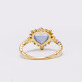wholesale S925 metal jewelry source manufacturer wholesale Korean style sweet princess aurora opal white zircon ring-0-3