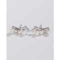 wholesale 925 Sterling Silver Pearl Earrings for Women, Minimalist Luxury Small Niche High-End Elegant Earrings, New Design Statement Jewelry-0-0