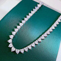 wholesale S925 Silver 17-inch Heart-shaped White High-Carbon Diamond Necklace, Zhuo Zhifan New Edition, European and American High-End Women's Necklace-0-5