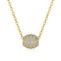 14K Gold Plated 925 Sterling Silver Moissanite Classic Luxurious Cross-border Pendant Necklace-0-3