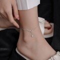 wholesale S925 Sterling Silver Maker's Beidou Seven Stars Diamond-Studded Anklet, Korean and Japanese Style Minimalist Elegant Shining Star Women's Foot Jewelry-0-1