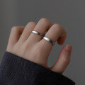 wholesale S925 Sterling Silver Light Surface Couple Ring Korean Version Minimalist Unisex Band Elegant Jewelry J9721-0-2
