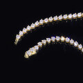 wholesale S925 Sterling Silver Gold Plated Hip Hop Tennis Chain 27mm Full Pavé Moissanite Bracelet-0-1