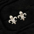 wholesale S925 Silver New Alloy Pulled Silk Light Surface Iris Ear Stud Fashion Luxury Temperament Versatile Style-0-1