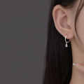 wholesale 990 Sterling Silver Minimalist Rope Knot Hoop Earrings New Petite Ear Clasp M03001-0-8