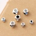 wholesale Sterling Silver S925 Accessories, Thai Silver Irregular Multi-Faceted Spacer Beads for DIY Handmade Beading and Stringing Crafts-0-3