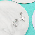 wholesale S925 Sterling Silver New Cross Stud Earrings for Women, Minimalist and Luxurious Design, Slim and Petite Fashion-0-2