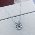 wholesale S925 Sterling Silver Maker Mobius Circle Butterfly Ringing Flower Bell Necklace Fashion Sweet Collarbone Chain for Female Best Friend-0-3