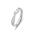 wholesale S925 Sterling Silver Original Design High-end Couple Rings Adjustable Plain Band Rings Valentine's Day Gift-0-91