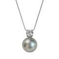 S925 Silver Dior Pearl Necklace Swarovski Round Luxury Collarbone Chain Wholesale-0-3