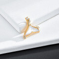 wholesale Plated K Gold Sterling Silver Mermaid Tail Inlaid with White Shells Pendant for Women in Instagram Style Japanese Fresh and Light Aesthetic, Manufacturer Wholesale-0-0