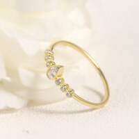 wholesale S925 Sterling Silver Business Style Commuter Ring Golden Dawn Series with Moissanite, Thin and Stackable for Men and Women-Small Moissanite Ring  US size 6 (domestic size 13)