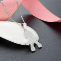 wholesale S925 Sterling Silver Doll Children's Character Necklace, Unisex Minimalist Creative Korean Style Micro-Paved Zircon Pendant Collarbone Chain-0-3