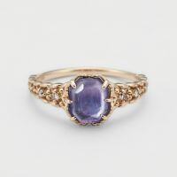 wholesale 10K gold jewelry, new Japanese-inspired vintage elegant amethyst ring for women, classic family-style piece, wholesale-Amethyst>No. 5
