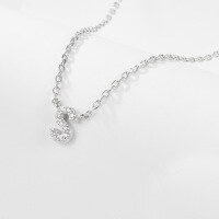 wholesale 925 Sterling Silver 26 Letter Necklace Light Luxury High-End Sense Pendant Necklace with Diamond-Encrusted Letters for Women Cross-Border E-Commerce Jewelry-S-Necklace-Platinum&gt;925 Silver (40+5cm)