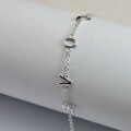 wholesale S925 Sterling Silver High Appearance Popular Love Sweet Bracelet for Female Students Korean Style Fresh and Elegant Hypoallergenic and Colorfast-0-1
