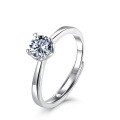 wholesale Platinum, Genuine D Color Moissanite Ring for Women, Minimalist Design, Niche Style, High-End Feel, Elegant, Valentine's Day Gift for Girlfriend-0-4