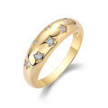 wholesale 925 Silver Gold-Plated Ring for Women, Light Luxury High-End Sense, Full Starry Sky Moissanite Ring, Ins Style-0-5
