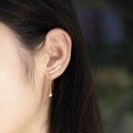 wholesale S925 Silver Asymmetrical Shell Pearl Earrings for Women, Summer New Sea Foam Mori Girl Style-0-1